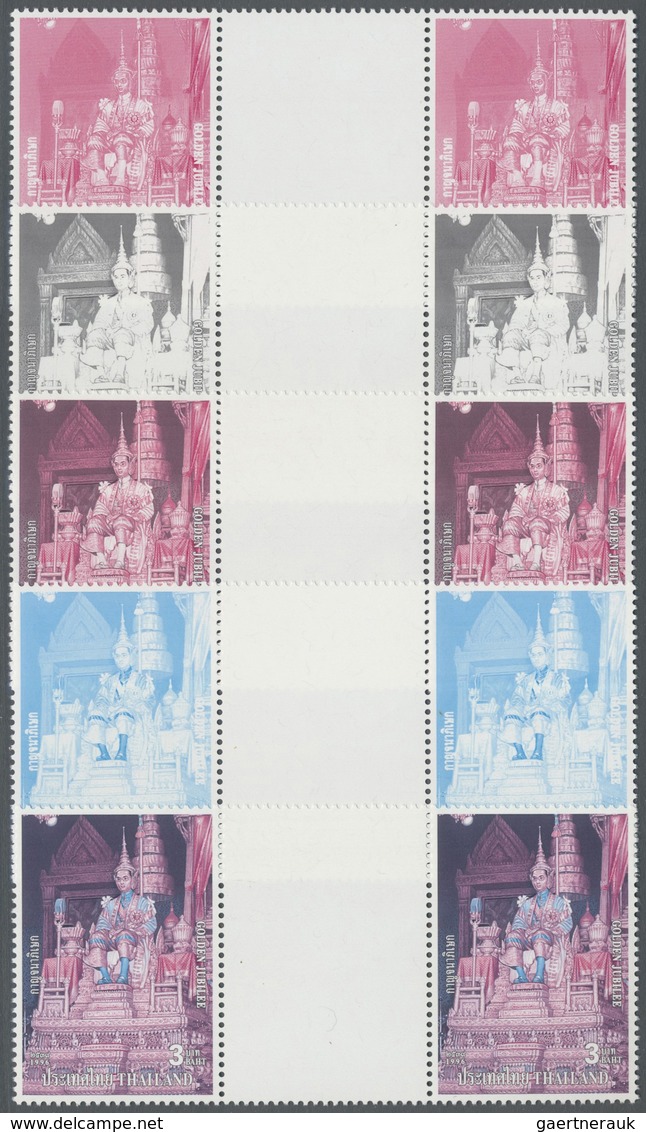 ** Thailand: 1996. Progressive Proof (9 Phases Inclusive Original) In Horizontal Gutter Pairs For Twice - Thailand