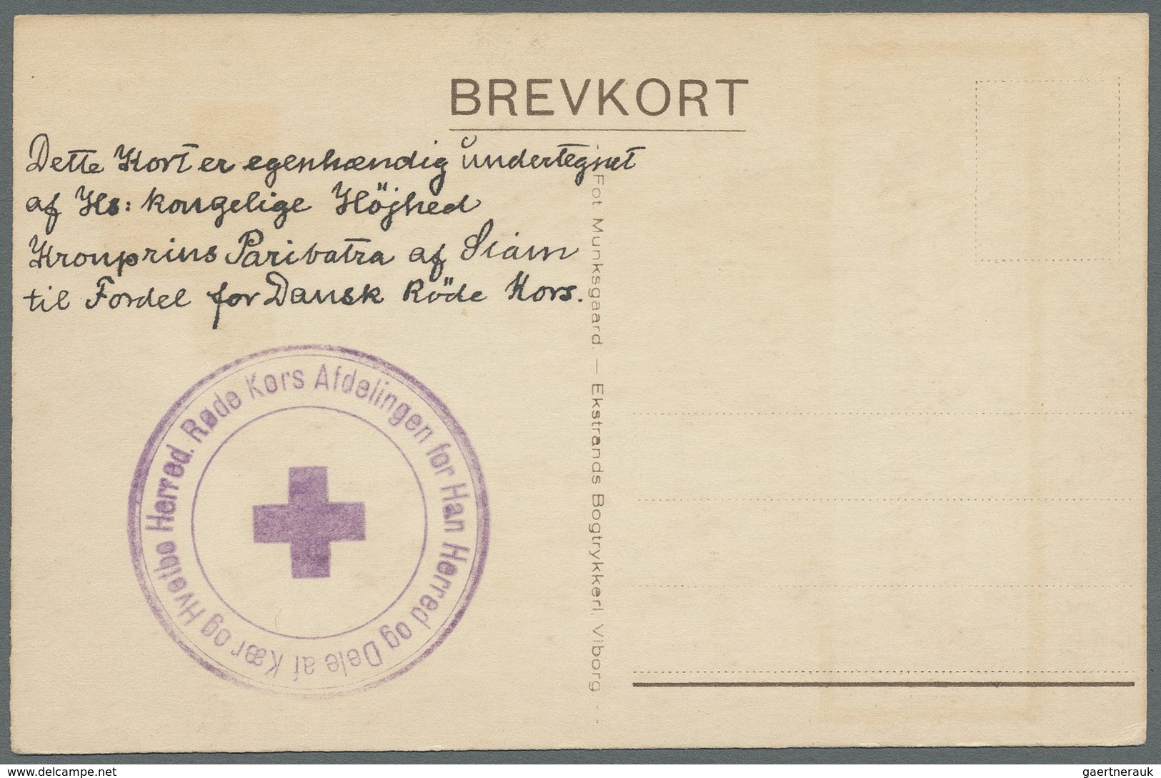 Thailand - Besonderheiten: 1914/18, Two Red Cross Cards With Original Signatures Of KING RAMA VI And - Thailand