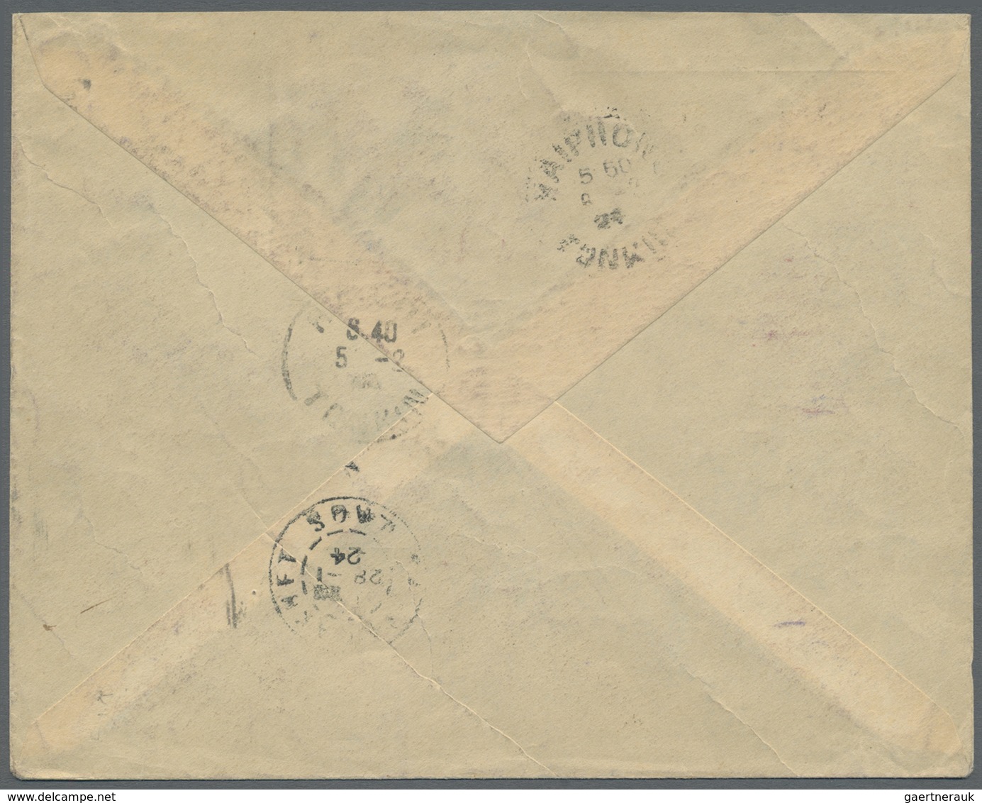 Br Thailand - Besonderheiten: 1924. Air Mail Envelope Addressed To Tonkin Bearing SG 217, 10s Bistre An - Thailand
