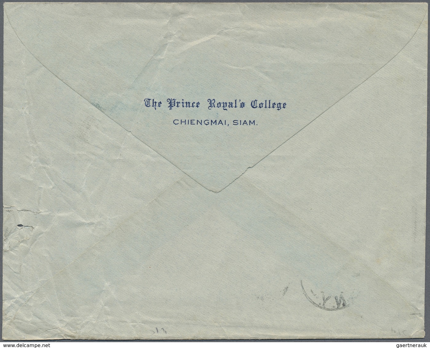 Br Thailand - Besonderheiten: 1929, BURMA. Envelope Written From 'The Prince Royal College, Chiengmai, - Thailand