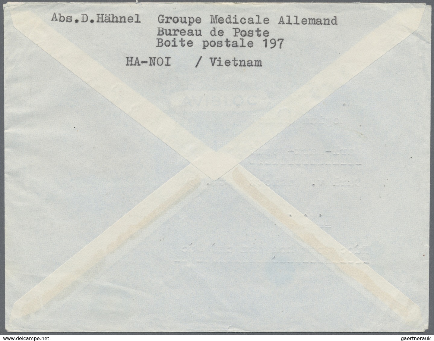 Br Vietnam-Nord (1945-1975): 1956, Railway-line Hanoi/Muc-Nam-Quan 100 D And 500 D On Airmail-letter Se - Vietnam