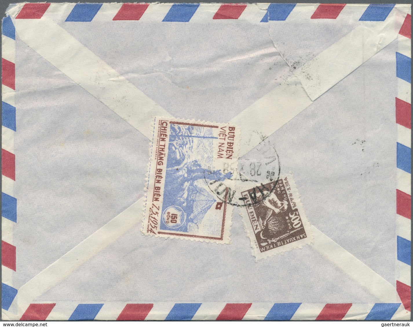 Br Vietnam-Nord (1945-1975): 1958. Airmail Letter With Named Franking (on The Reverse) Via "Berlin" Fro - Vietnam