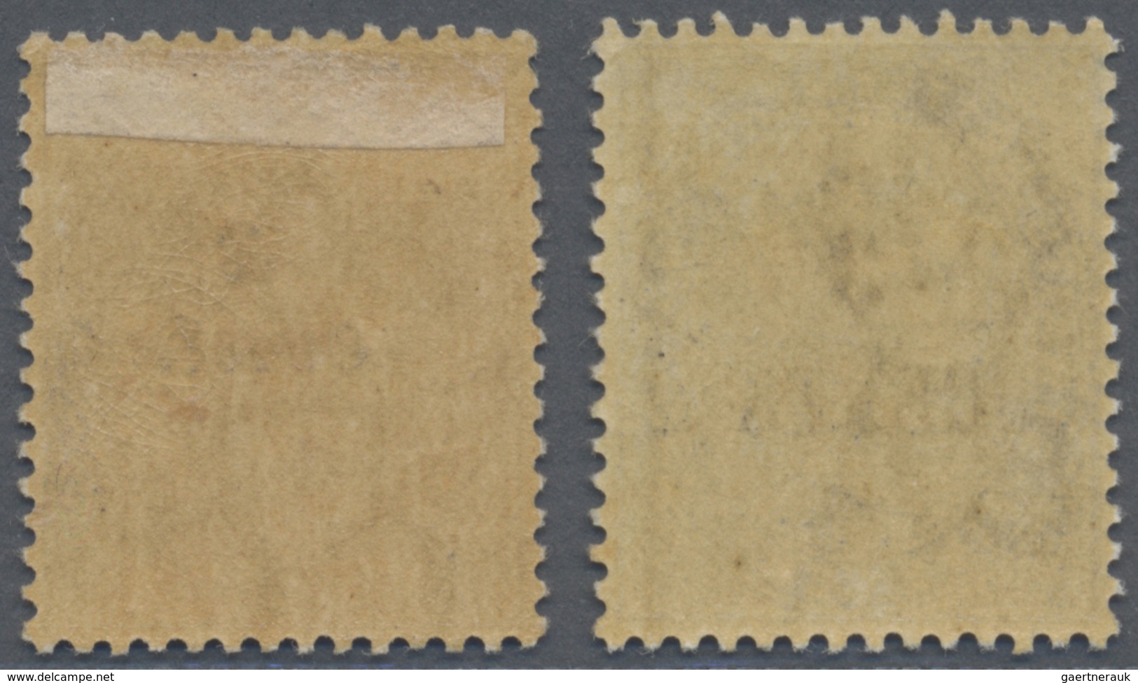 * Malaiische Staaten - Straits Settlements: 1885-86 3c. On 5c. Blue As Well As 3c. On 5c. Purple-brown - Straits Settlements