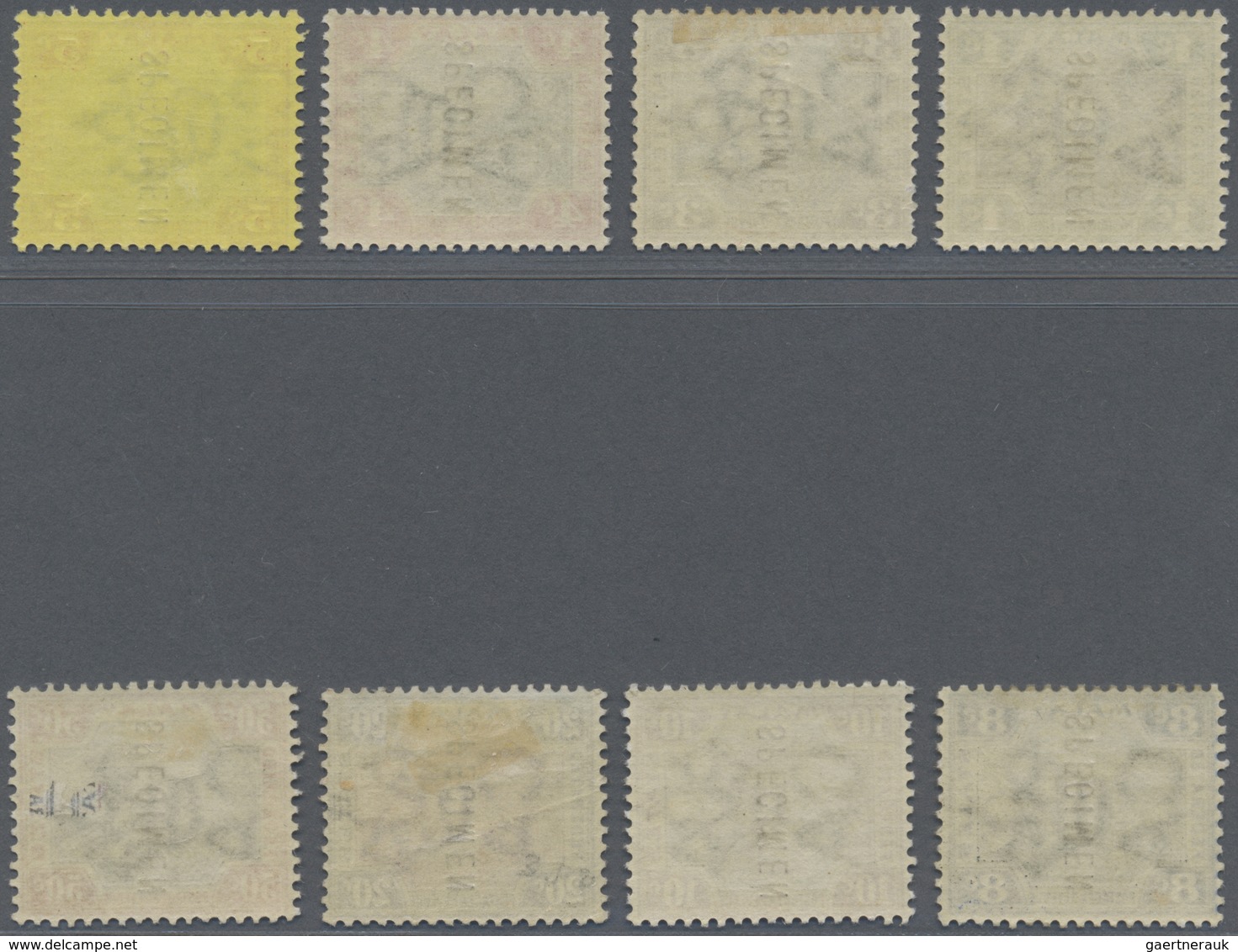 * Malaiischer Staatenbund: 1901, Tiger Definitives With Wmk. Crown CA Complete Set Of Eight With SPECI - Federated Malay States