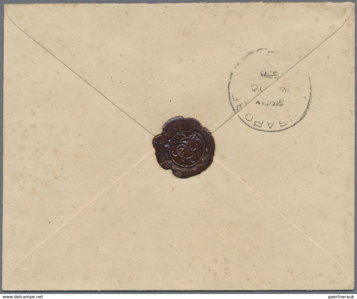 GA Malaiische Staaten - Kelantan: 1937 Postal Stationery Envelope 5c. Brown Used Registered From Kuala - Kelantan