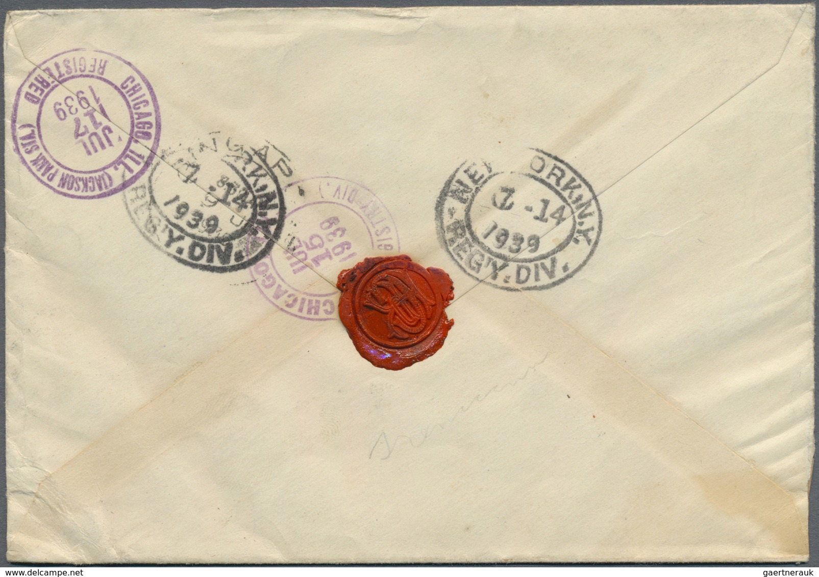 Br Malaiische Staaten - Kelantan: 1939, 25 C Vermilion/violet Sultan Ismail, Single Franking On Registe - Kelantan