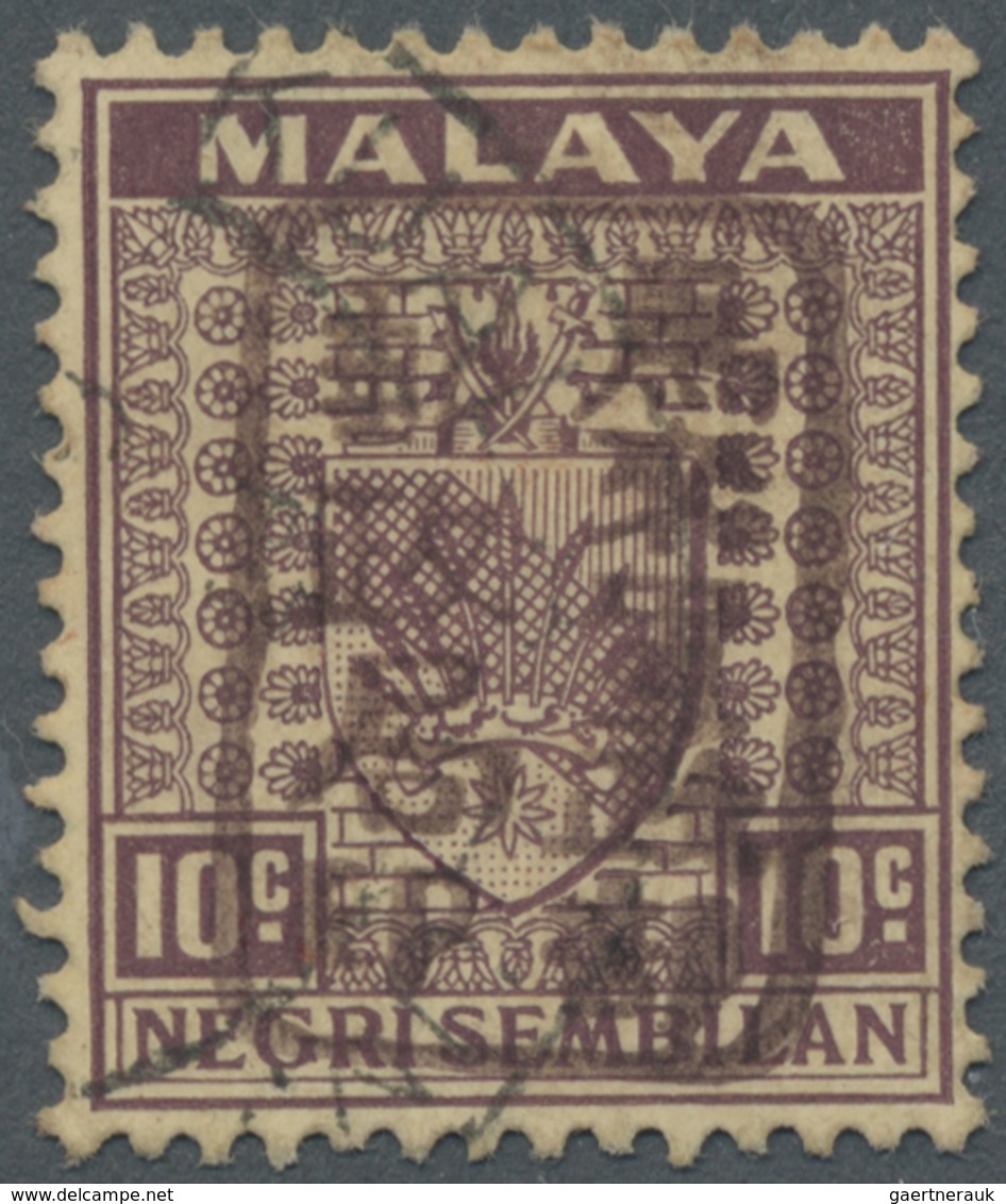 O Malaiische Staaten - Negri Sembilan: Japanese Occupation, General Issues, 1942, NS 10 C. Dull Brown - Negri Sembilan