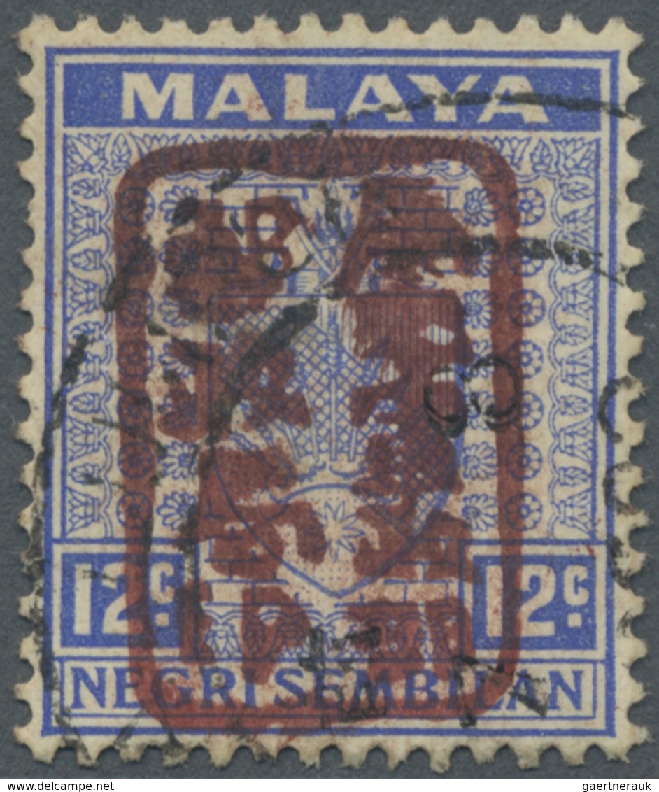 O Malaiische Staaten - Negri Sembilan: Japanese Occupation, General Issues, 1942, NS 12 C. Bright Ultr - Negri Sembilan