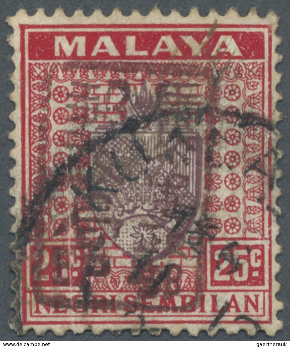 O Malaiische Staaten - Negri Sembilan: Japanese Occupation, General Issues, 1942, NS 25 C. Dull Purple - Negri Sembilan