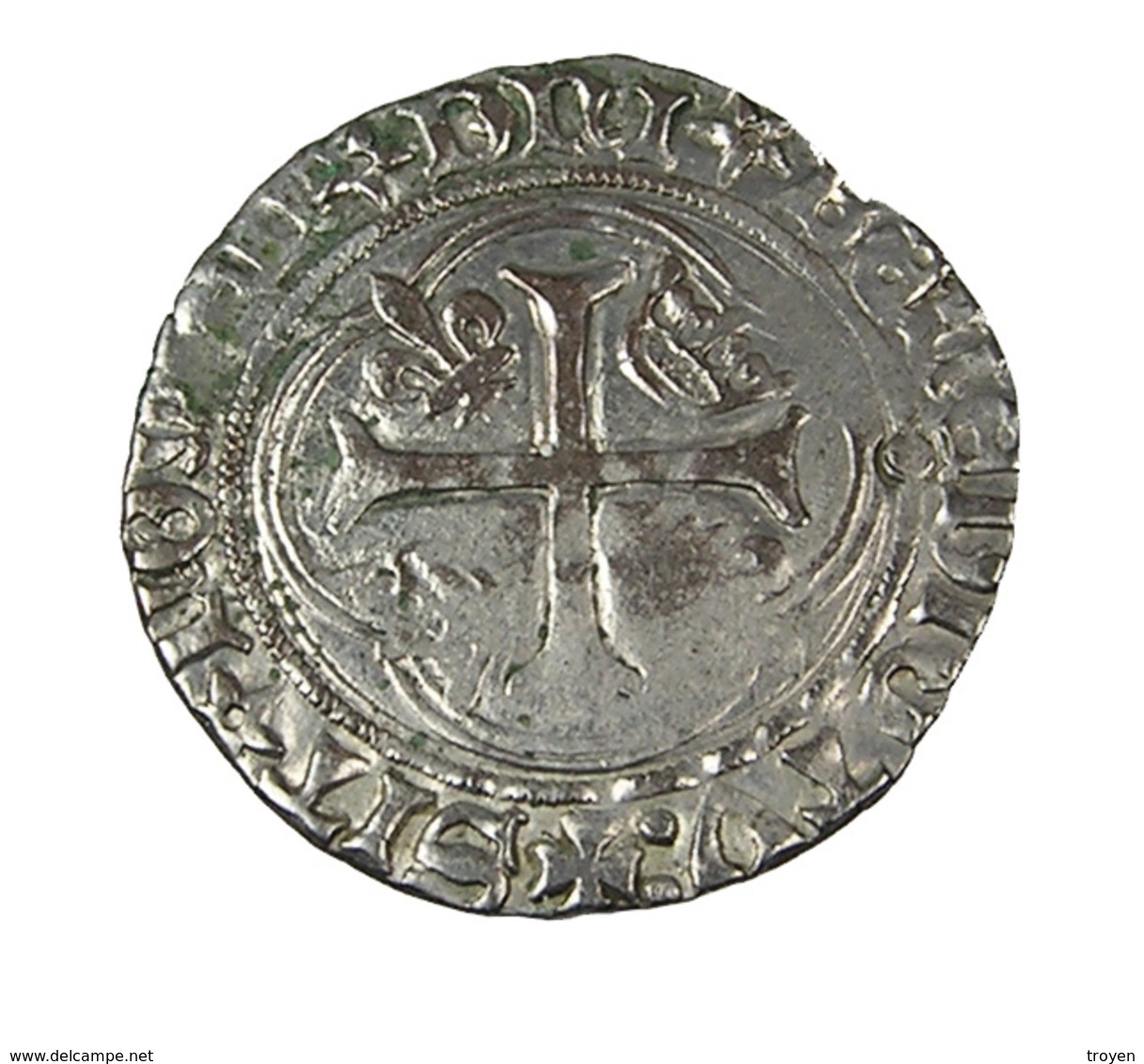 Blanc Aux Couronnelles - Charles VII - France - 2,69 Gr. - TB -  ° 14 AV Et °17 RV - 1422-1461 Karel VII