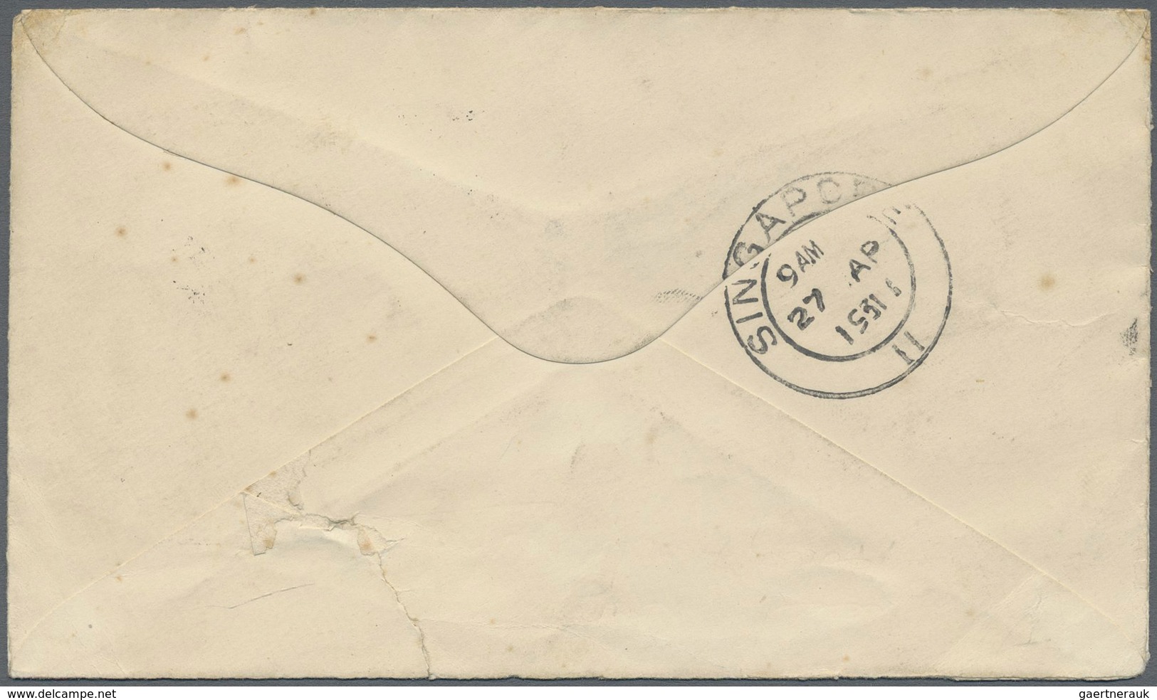 Br Brunei: 1931 Airmail Cover From Brunei To IRELAND Franked By 1924-31 6c., 12c. And 30c. All Tied By - Brunei (1984-...)