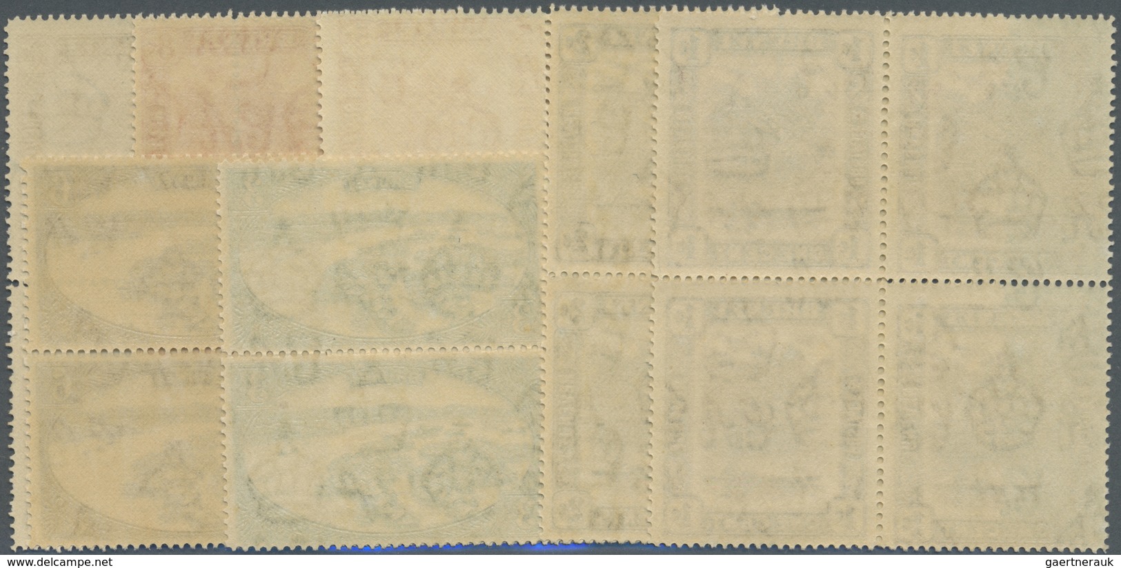** Brunei: 1947/1948, 'Huts And Canoe And Water Village' With Mult. Script CA Wmk. Complete Set Of 14 I - Brunei (1984-...)