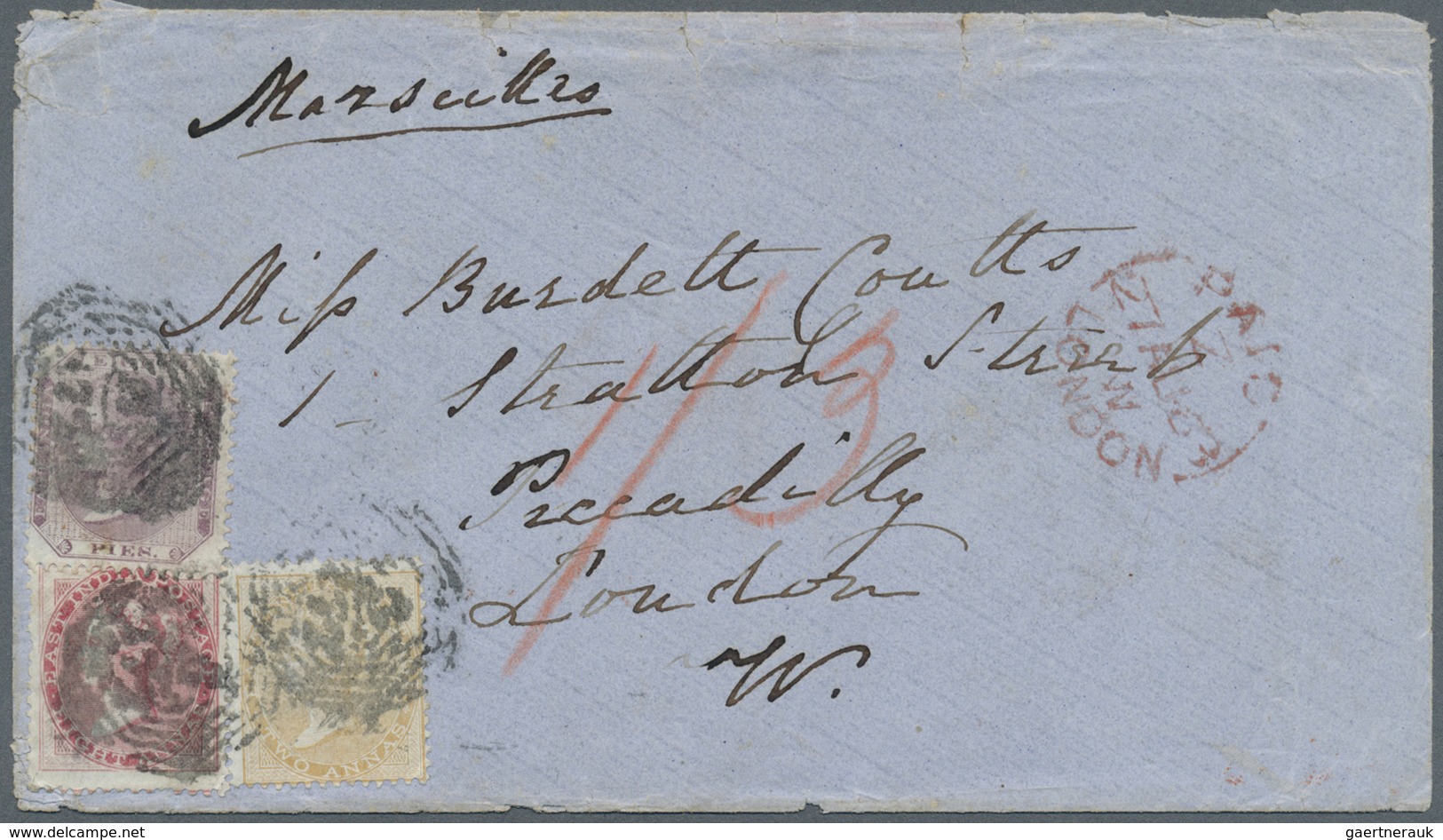 Br Malaiische Staaten - Straits Settlements: 1863. Envelope Written From 'James Brooke, The First Rajah - Straits Settlements