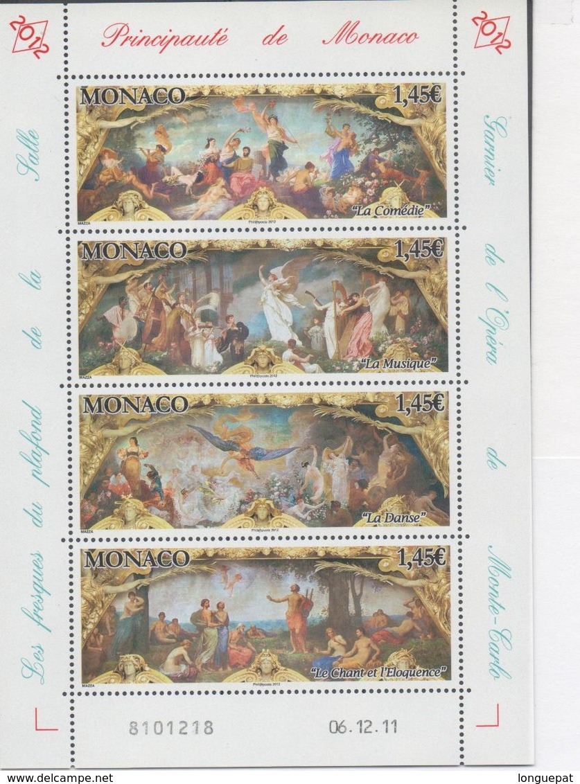MONACO : Art - Peintures De L'Opéra De Montée Carlo - Fresques De La Salle Garnier - - Unused Stamps