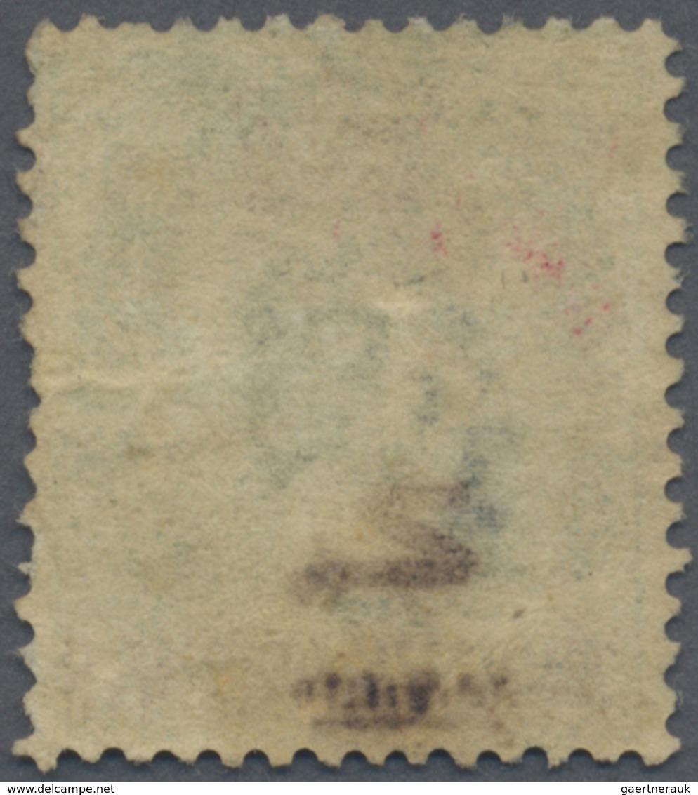 O Malaiische Staaten - Straits Settlements: 1867/1869 QV "2" On 1½c. On ½a. Blue, With "THREE HALF" De - Straits Settlements