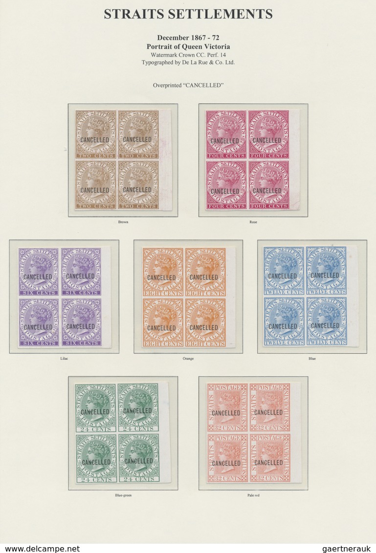 /(*) Malaiische Staaten - Straits Settlements: 1867-72 QV Short Set Of Seven (2c-24c Plus 32c) Each As Ma - Straits Settlements