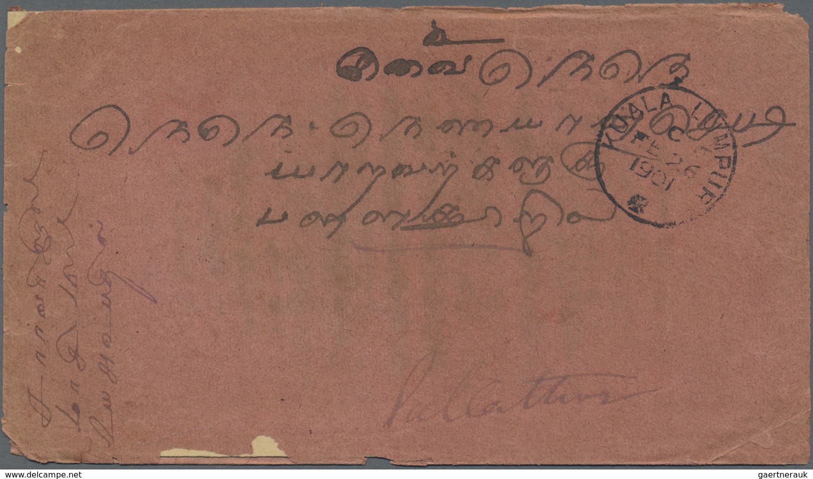 Br Malaiische Staaten - Straits Settlements: 1901, SELANGOR STAMP SHORTAGE, Pair Of Straits Settlements - Straits Settlements