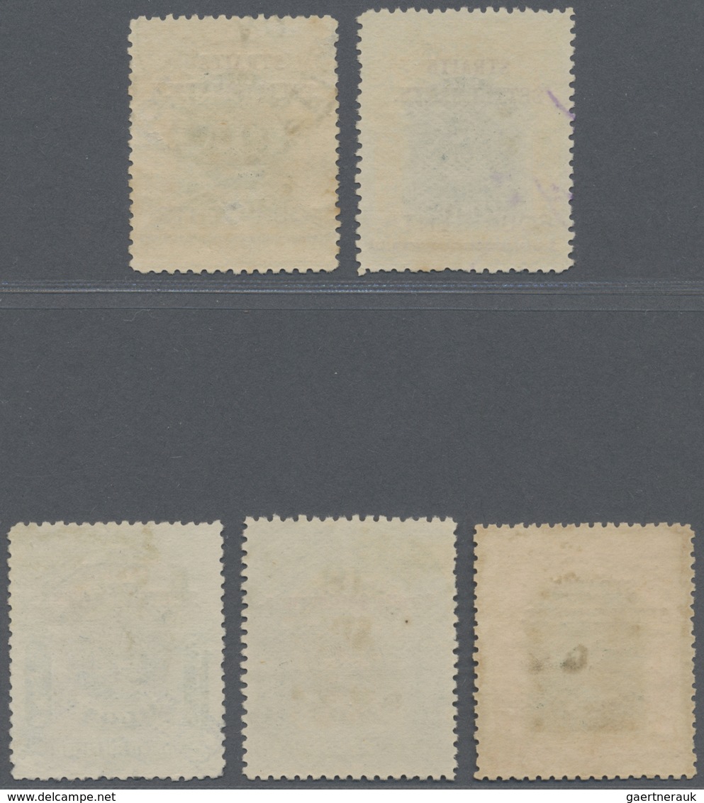 Malaiische Staaten - Straits Settlements: 1906 Set Of Five Labuan Stamps Optd. "Straits Settlements" - Straits Settlements