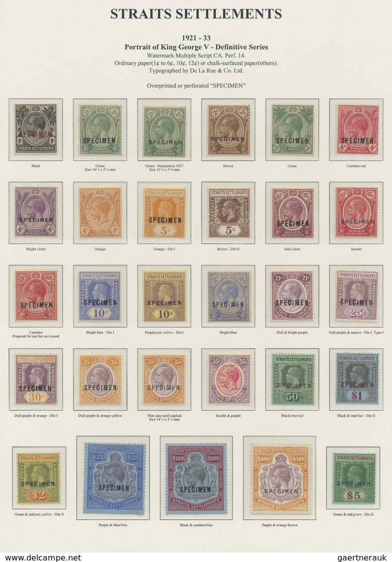 Malaiische Staaten - Straits Settlements: 1921-33 KGV., Watermark Mult Script CA, Complete Set Up To - Straits Settlements