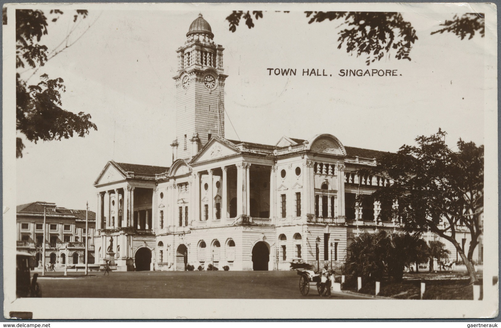 Br Malaiische Staaten - Straits Settlements: 1930, 4 C Orange KGV Single Franking On Realphoto Ppc "Tow - Straits Settlements