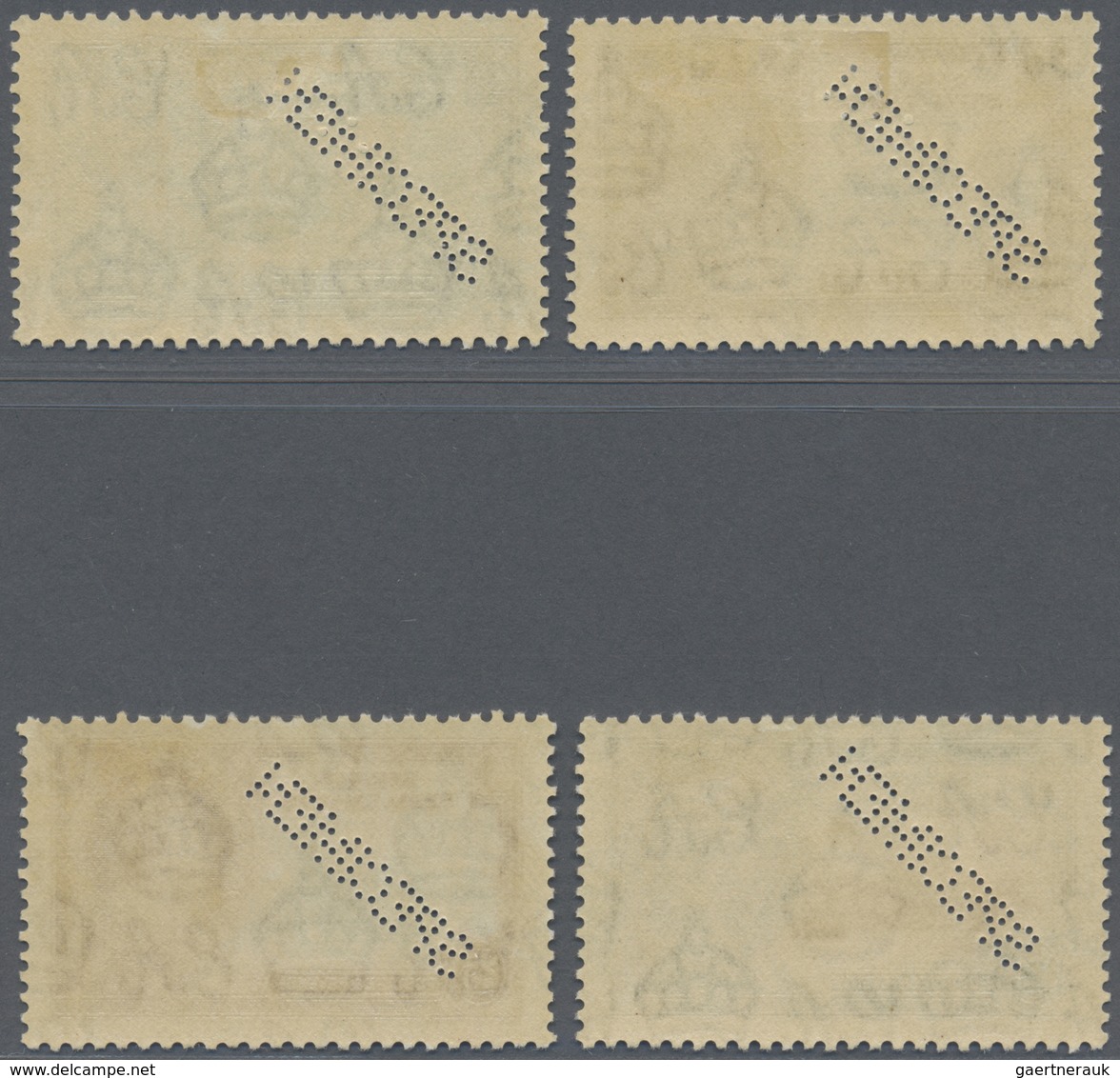 * Malaiische Staaten - Straits Settlements: 1935, Silver Jubilee Set Of Four Perf. SPECIMEN, Mint Ligh - Straits Settlements