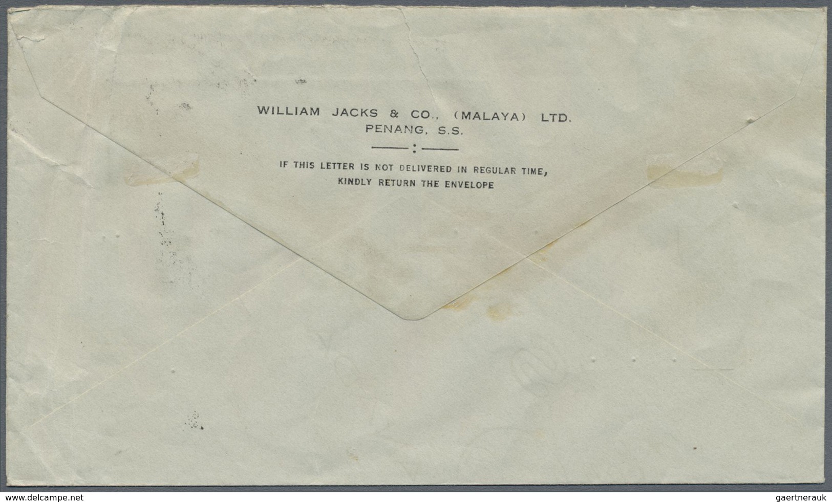 Br Malaiische Staaten - Straits Settlements: 1935 Silver Jubilee: Two Airmail Covers From Penang To Eng - Straits Settlements