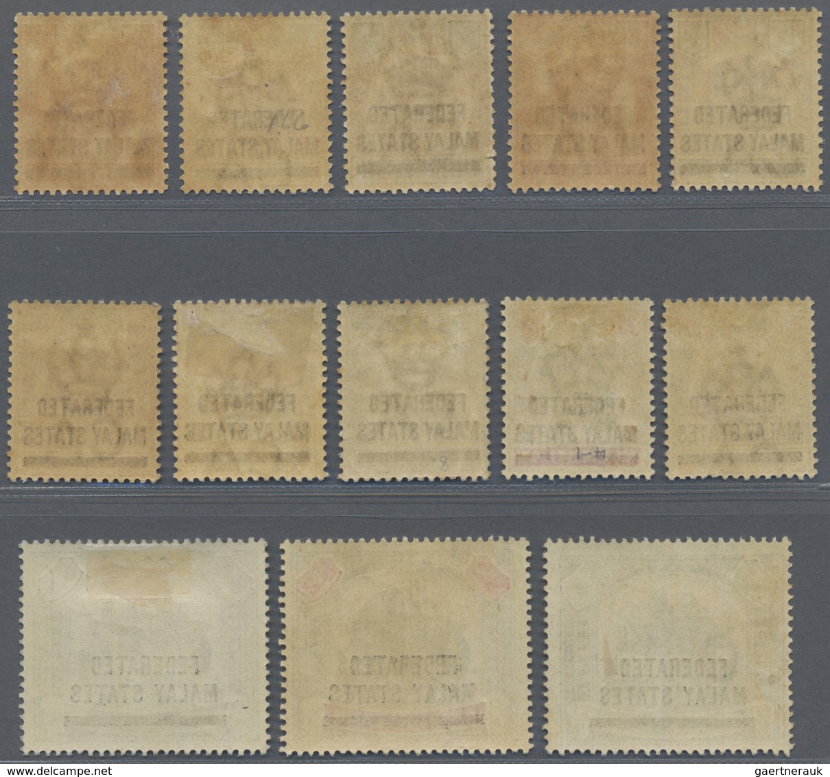 * Malaiischer Staatenbund: 1900 F.M.S. Optd. Set Of 13 Up To $5, Mounted Mint, Few Stamps Lightly Tone - Federated Malay States