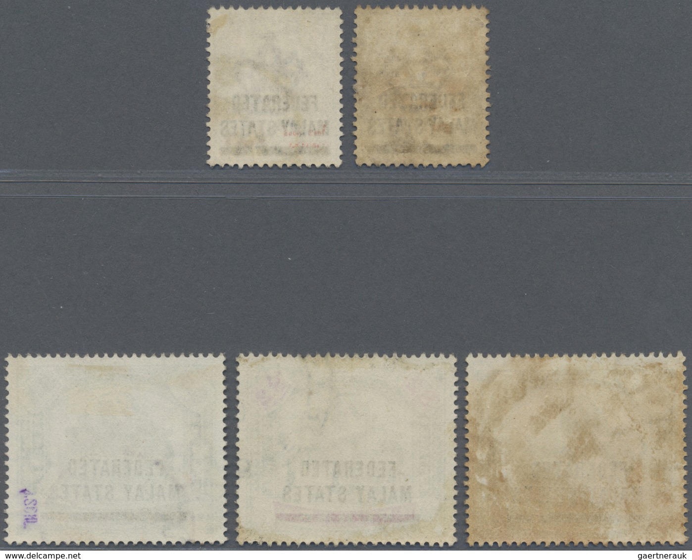 O Malaiischer Staatenbund: 1900, Tiger Head And Elephant Definitives Of Perak Optd. 'FEDERATED MALAY S - Federated Malay States