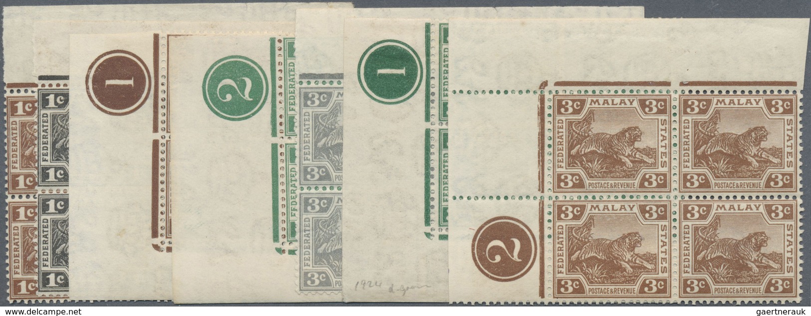 **/* Malaiischer Staatenbund: 1922/1934, Tiger And Elephant Definitives With Wmk. Mult. Script CA Complet - Federated Malay States