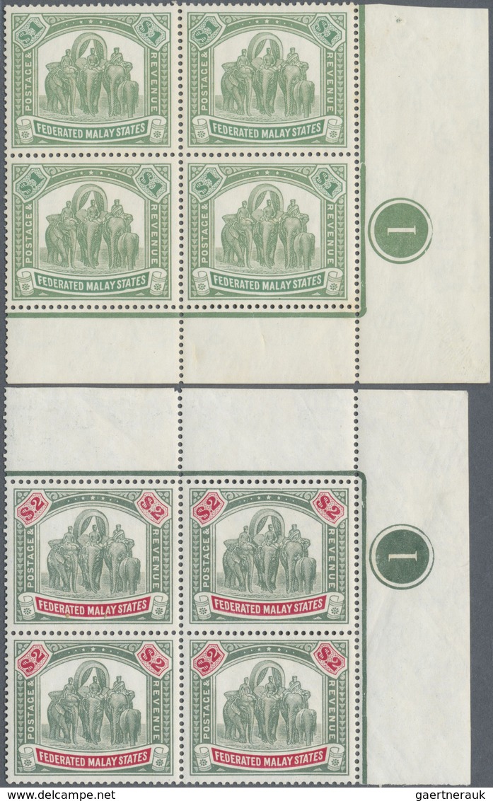 **/* Malaiischer Staatenbund: 1922/1934, Tiger And Elephant Definitives With Wmk. Mult. Script CA Complet - Federated Malay States