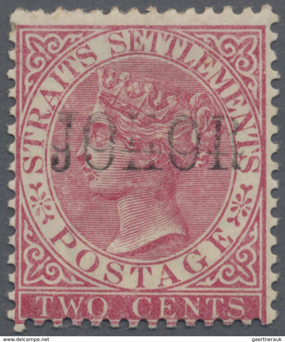 * Malaiische Staaten - Johor: 1884-91 QV 2c. Pale Rose Overprinted "JOHOR" (Type 10), Variety OVERPRIN - Johore