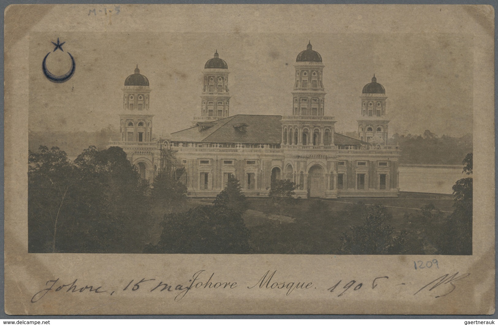 Malaiische Staaten - Johor: 1906, Johore Post Card Bearing Single 'Sultan Sir Ibrahim' 3c. Purple/ol - Johore