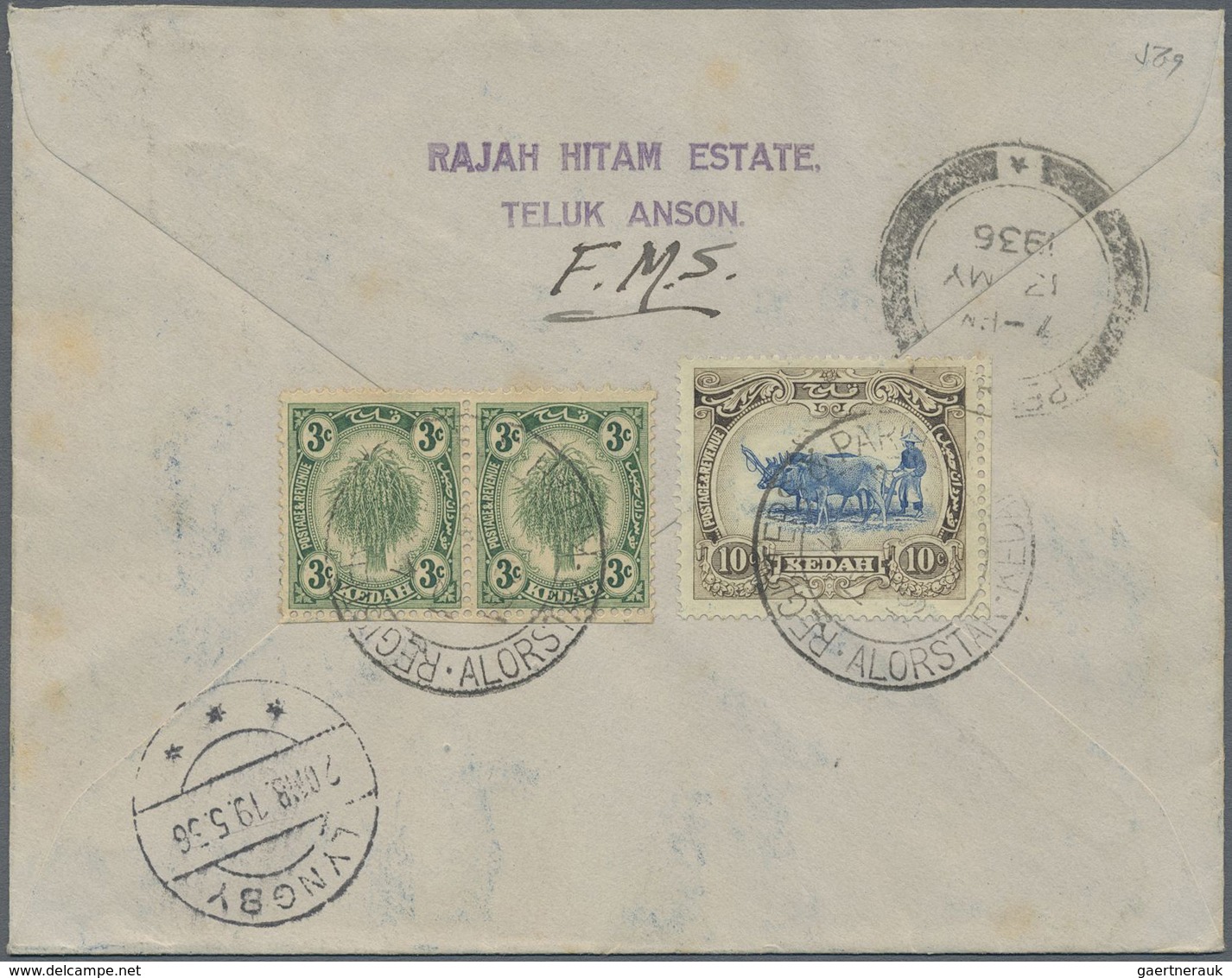 Br Malaiische Staaten - Kedah: 1936, 2 X 3 C, 5 C, 6 C, 10 C, 21 C And 1 $, Attractive Color Franking O - Kedah