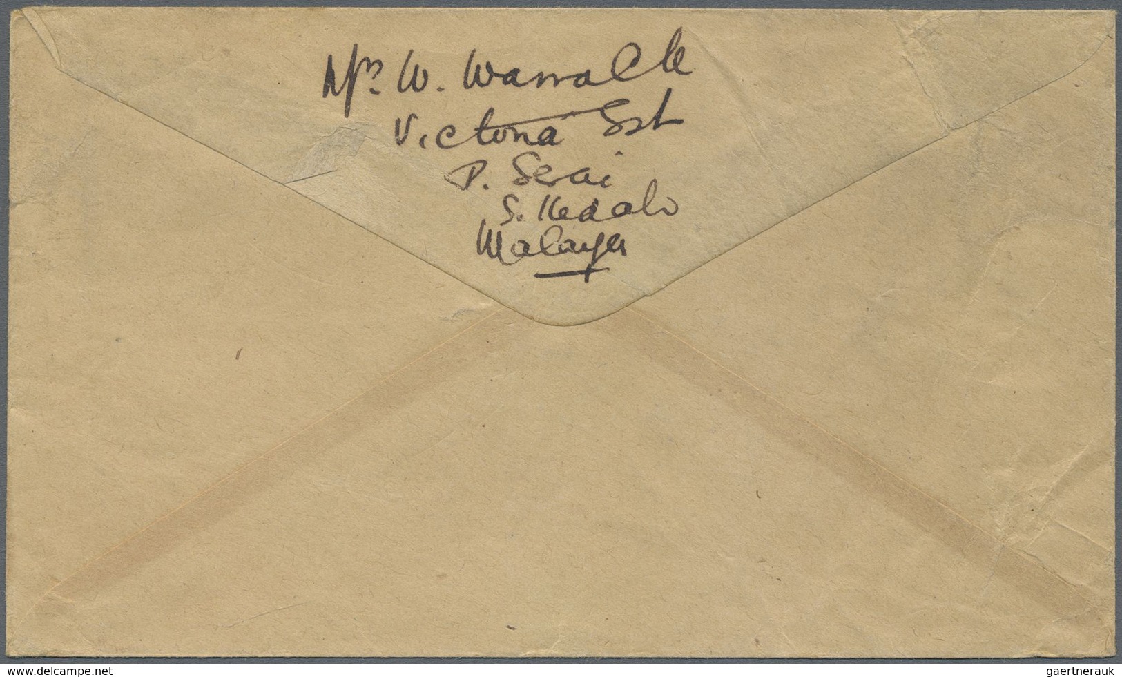 Br Malaiische Staaten - Kedah: 1940, 2 X 4 C Violet Multiple Franking On Cover From PADANG SERAI, 26.JA - Kedah