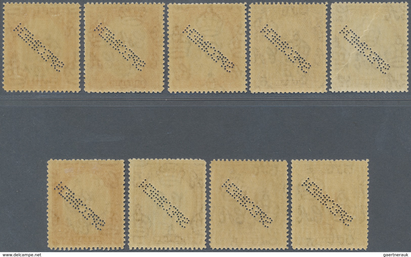 * Malaiische Staaten - Kedah: 1937, Sultan Abdul Hamid Halimshah Complete Set Of Nine Perf. SPECIMEN, - Kedah