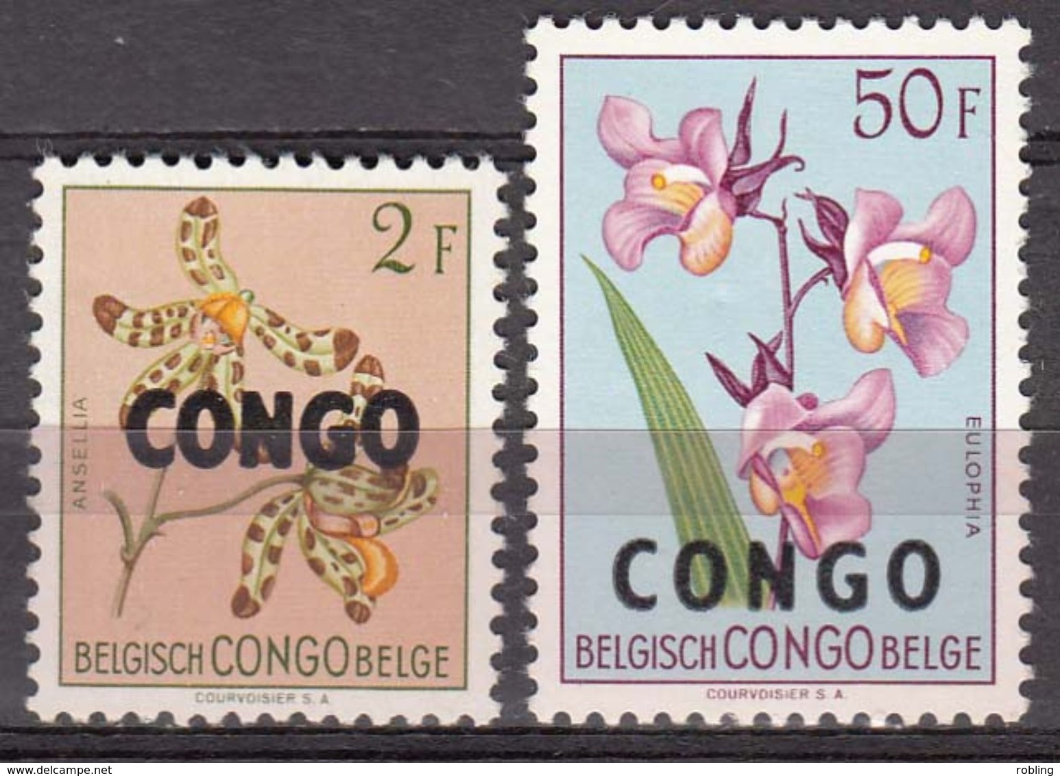 Congo..1960.Orchids. Michel.19+27. MNH.24230 - Orchideeën