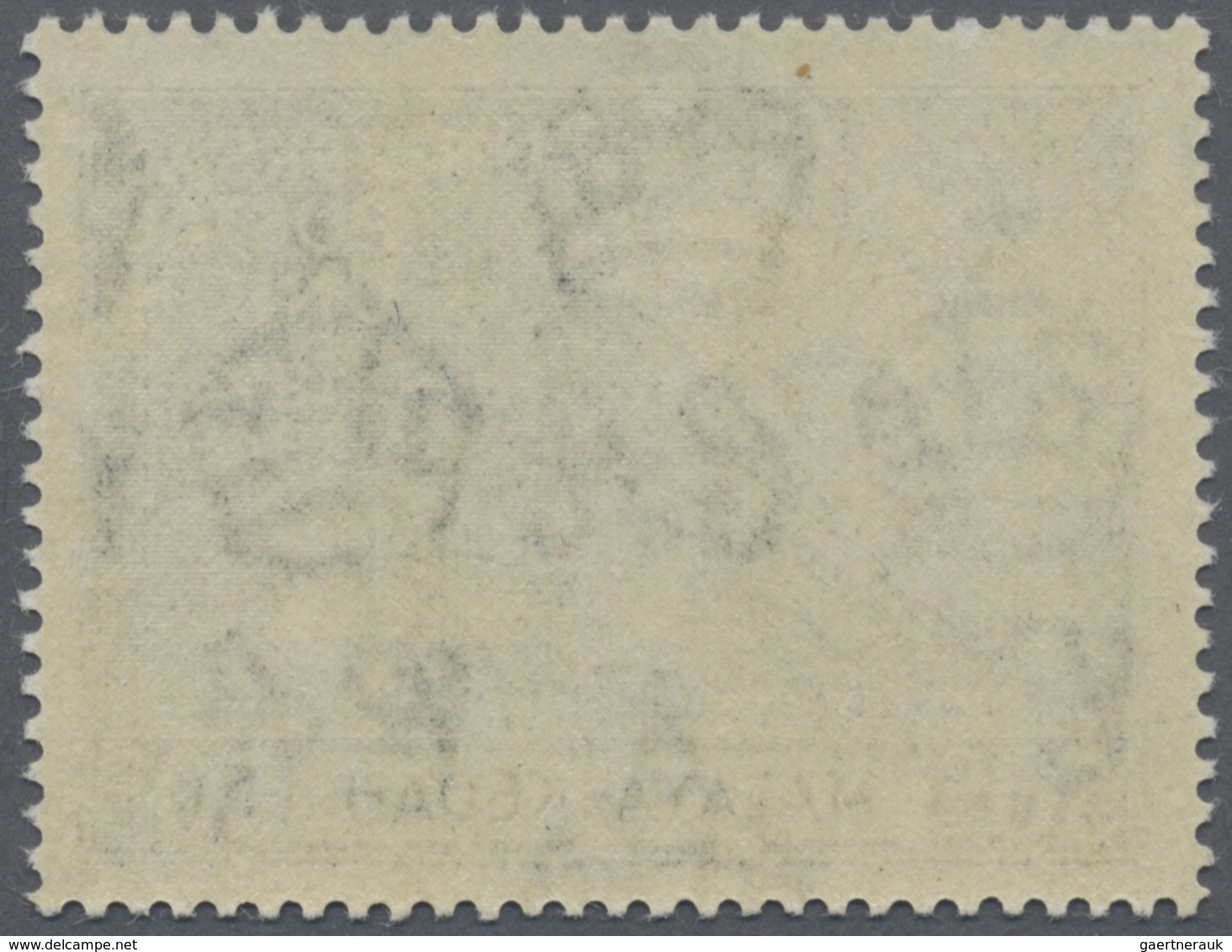 ** Malaiische Staaten - Kedah: 1949 UPU 50c. Blue-black, Variety "A" Of "CA" Missing From Watermark, Mi - Kedah