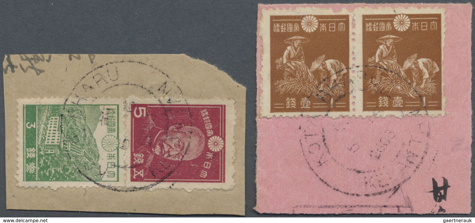 Brfst Malaiische Staaten - Kelantan: Japanese Occupation, 1942/43, Used In Kelantan On Piece: General Issu - Kelantan