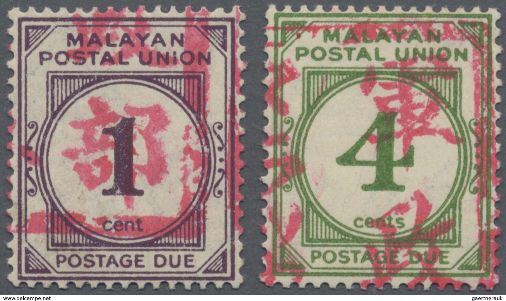 * Malaiische Staaten - Malakka: 1942 Japanese Occupation: Postage Due Stamps Of Malay Postal Union 1c. - Malacca