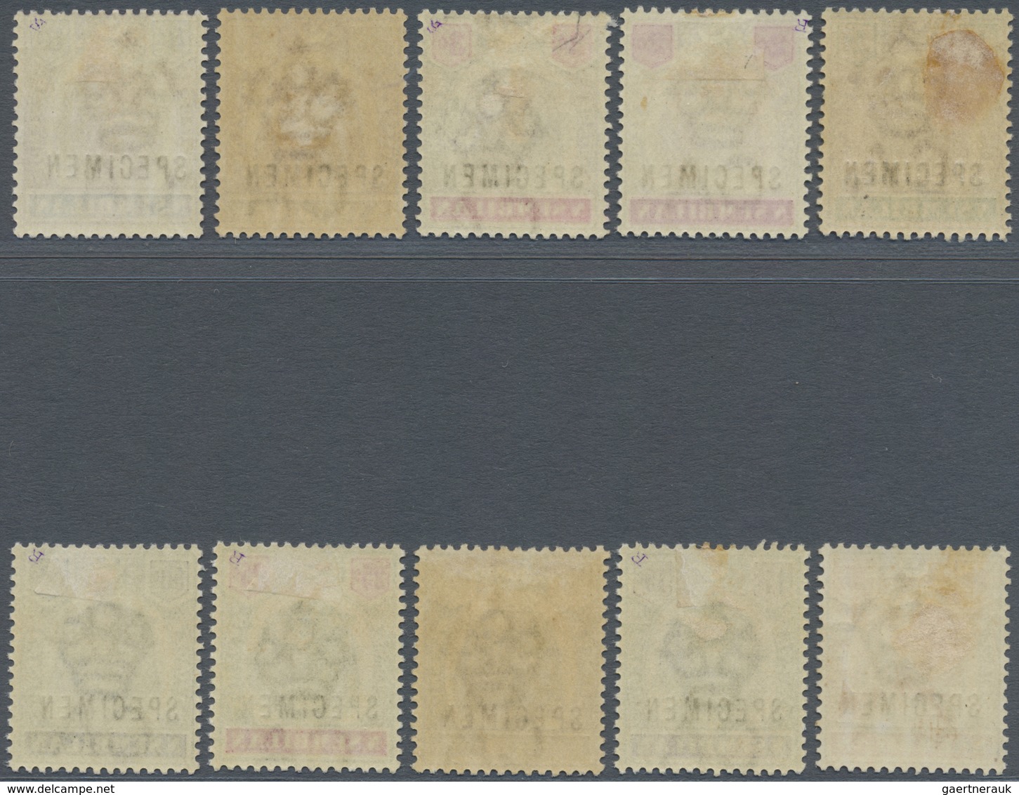 * Malaiische Staaten - Negri Sembilan: 1895/1899, Tiger Head Definitives Complete Set Of Ten With Blac - Negri Sembilan