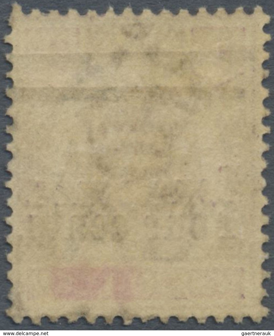 O Malaiische Staaten - Negri Sembilan: 1898-1900 4c. On 3c. Dull Purple & Carmine, Overprint Variety " - Negri Sembilan