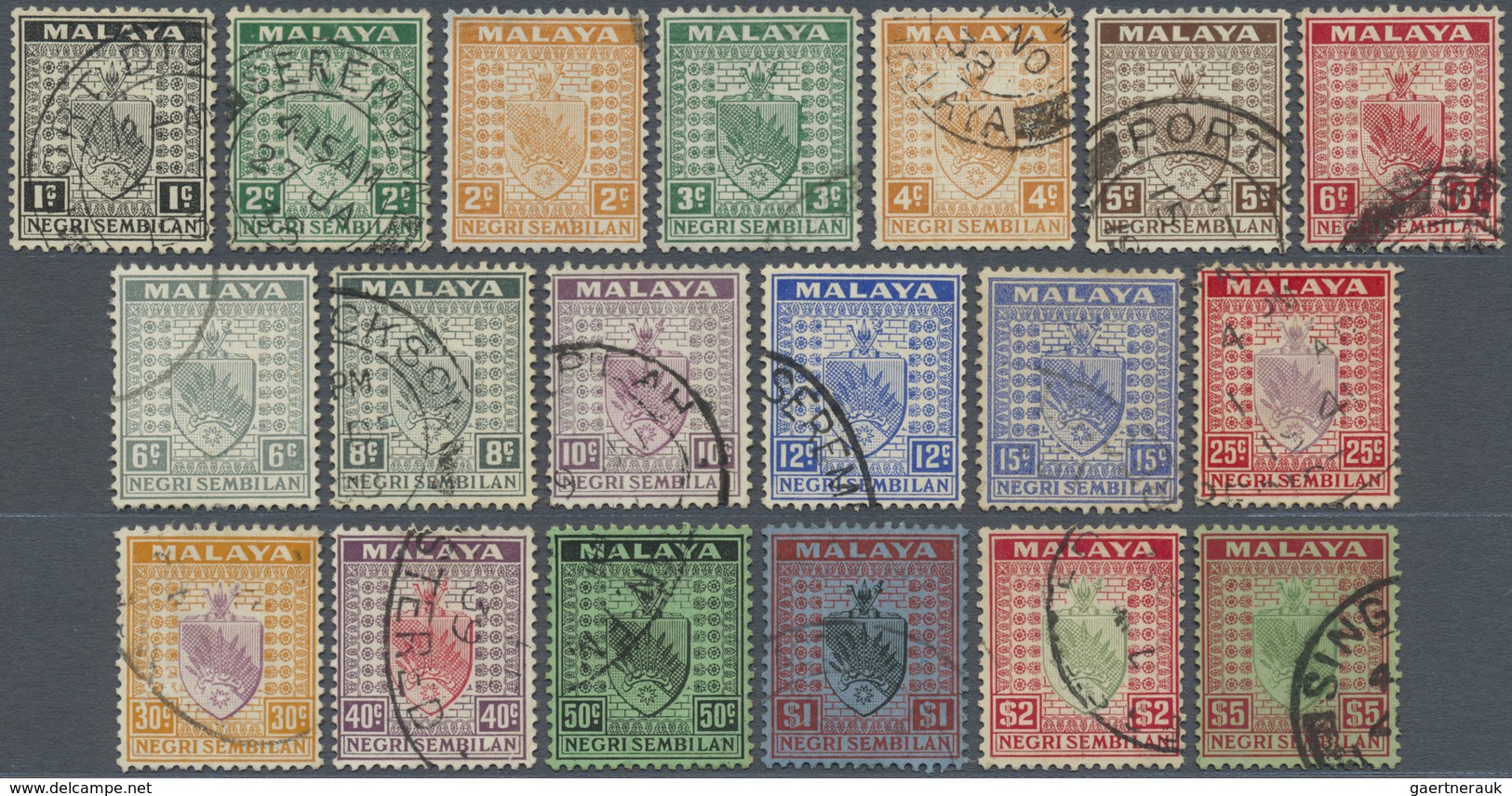 O Malaiische Staaten - Negri Sembilan: 1935/1941, Arms Of Negri Sembilan Definitives Complete Set Of 1 - Negri Sembilan
