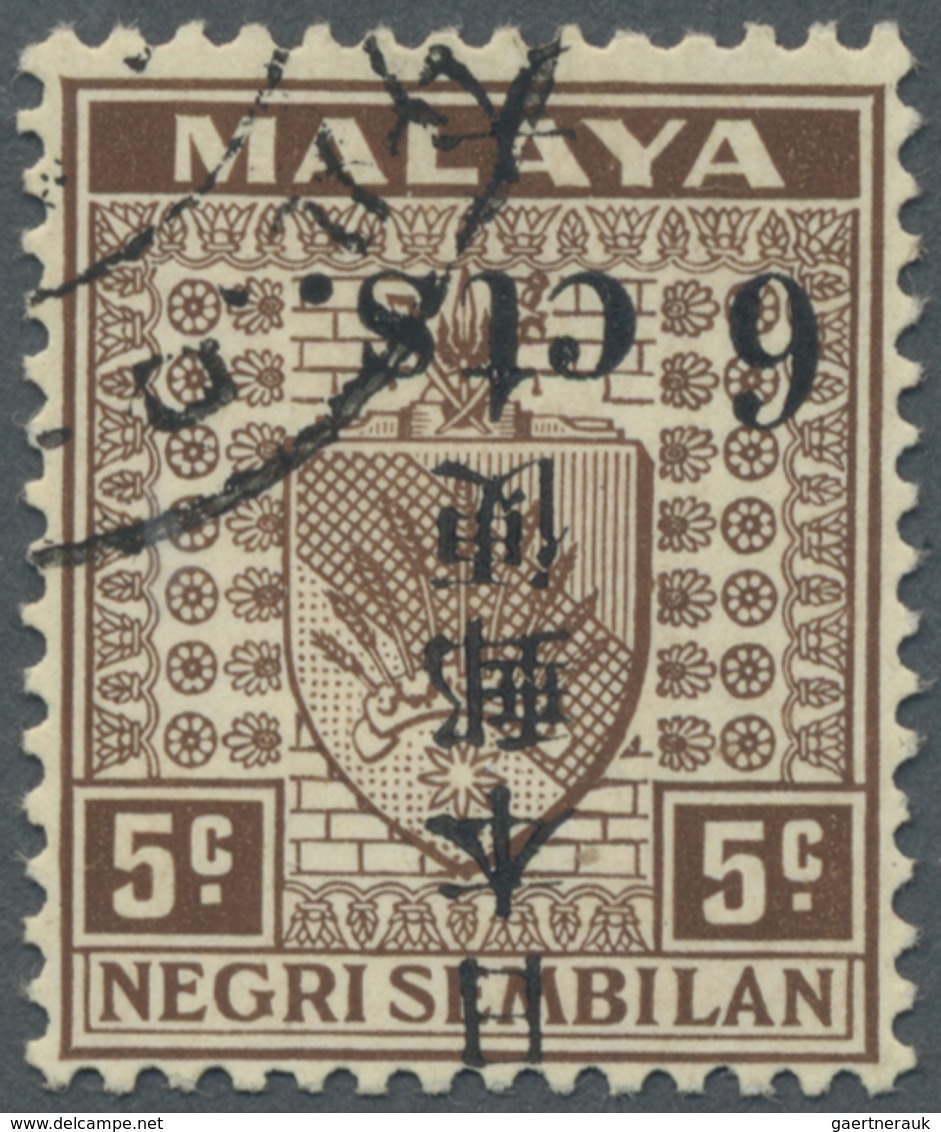 O Malaiische Staaten - Negri Sembilan: Japanese Occupation, General Issues, 1942, NS 6 C./5c. Brown Ov - Negri Sembilan