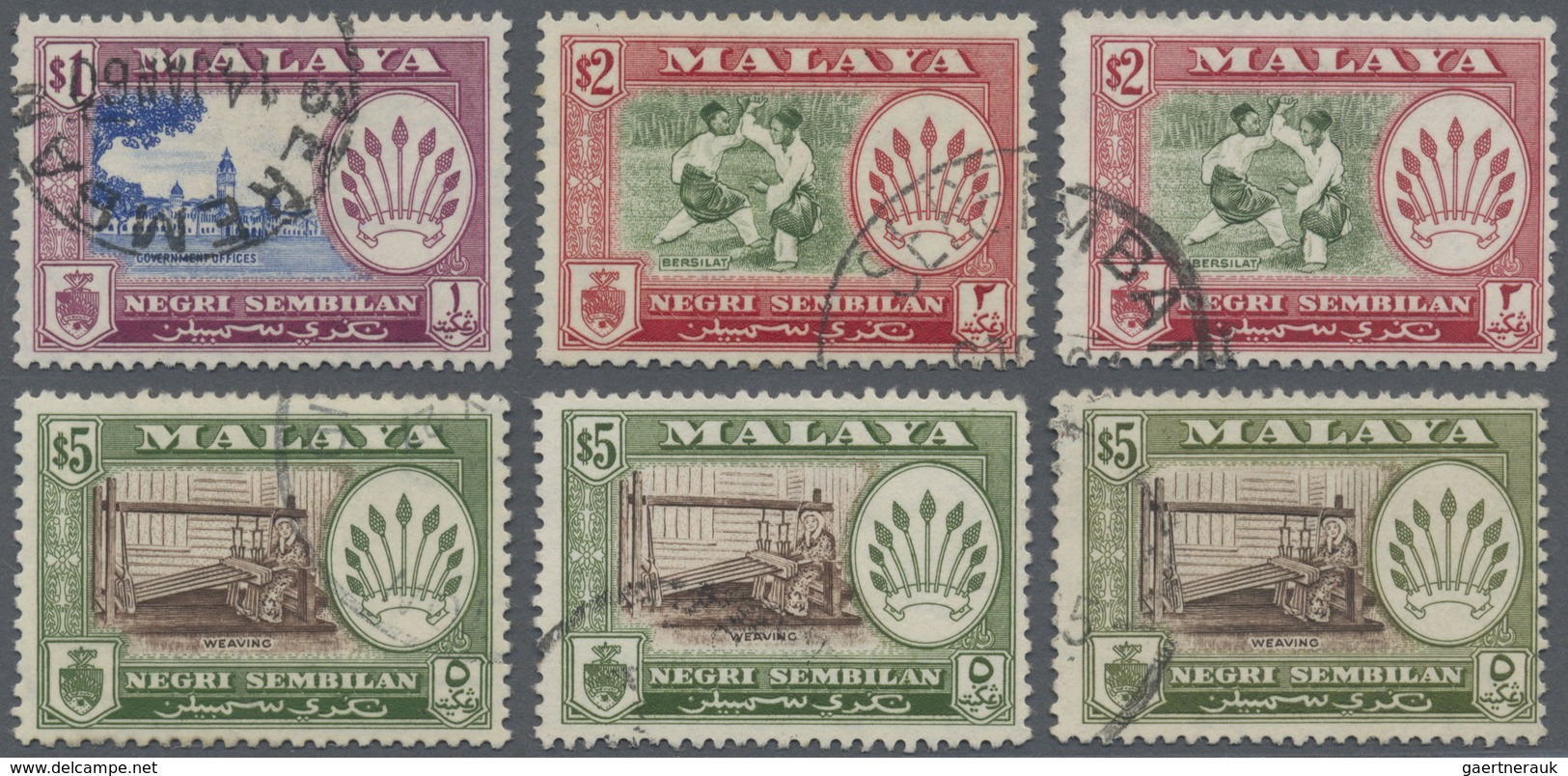 O Malaiische Staaten - Negri Sembilan: 1957/1963, Pictorial Definitives Complete Set Of 16 With The Li - Negri Sembilan