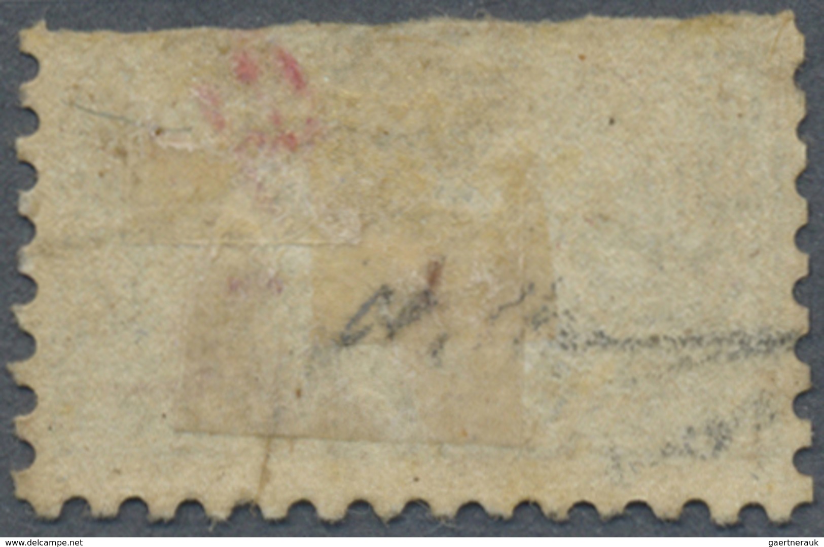 O Malaiische Staaten - Pahang: 1897, Tiger 5c. Blue BISECTED Horizontally (lower Half) With Red Ms. Su - Pahang