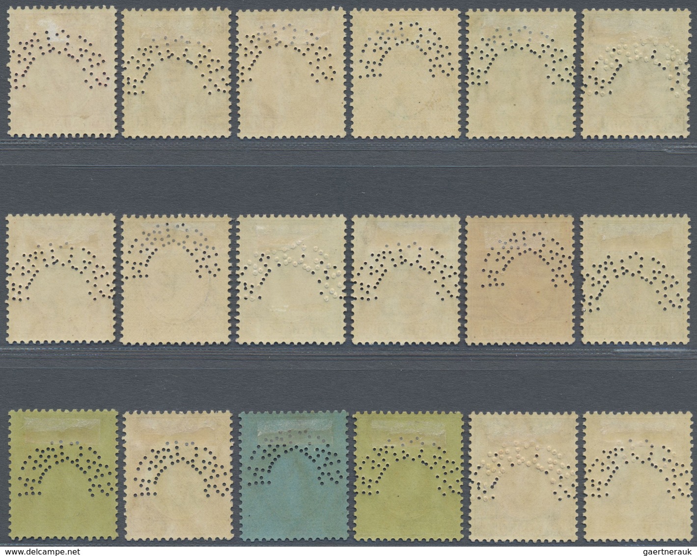 * Malaiische Staaten - Pahang: 1935/1941, Sultan Sir Abu Bakar Definitives Set Of 18 Perforated SPECIM - Pahang