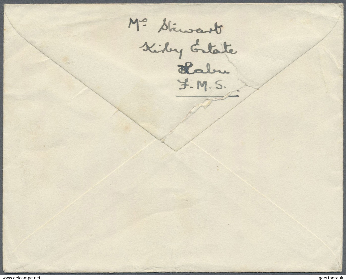 Br Malaiische Staaten - Pahang: 1935-41 $2 Green & Scarlet Used On Airmail Cover From Fraser's Hill, F. - Pahang