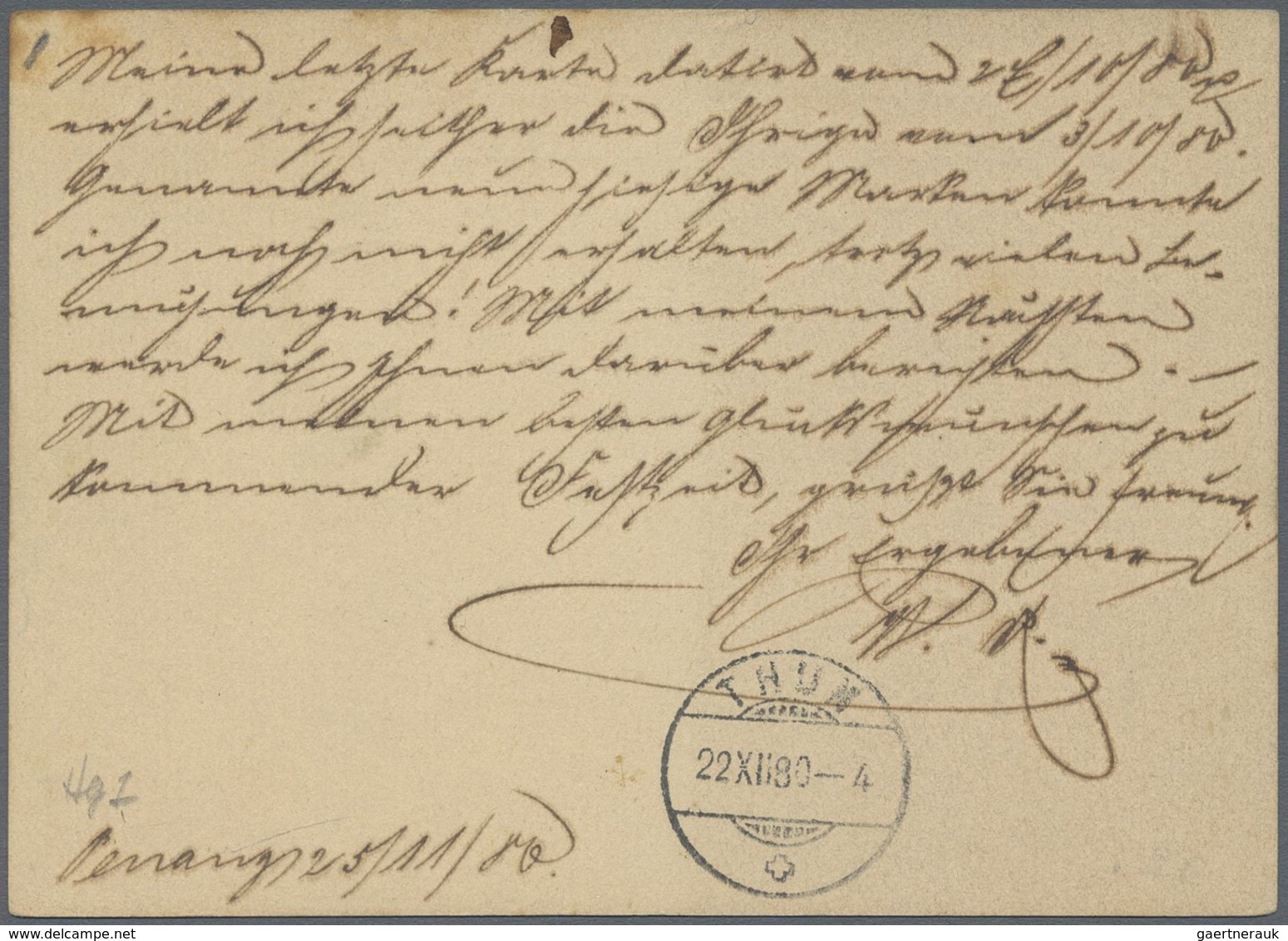 GA Malaiische Staaten - Penang: 1880 (26 Nov.): Postal Stationery Card 3c. Blue Of Straits Settlement U - Penang