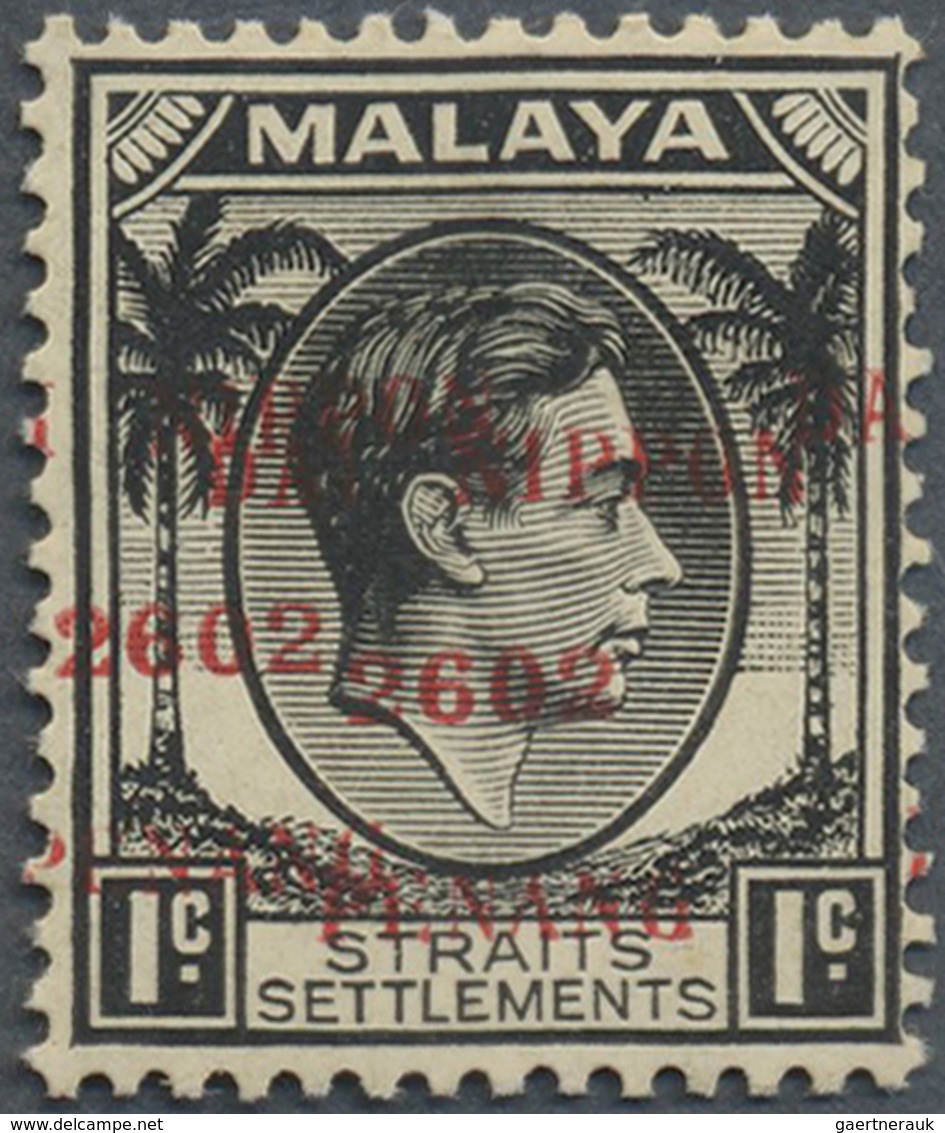 ** Malaiische Staaten - Penang: Japanese Occupation, 1942, "Dai Nippon 2602 Penang", 1 C. Ovpt. Doubled - Penang