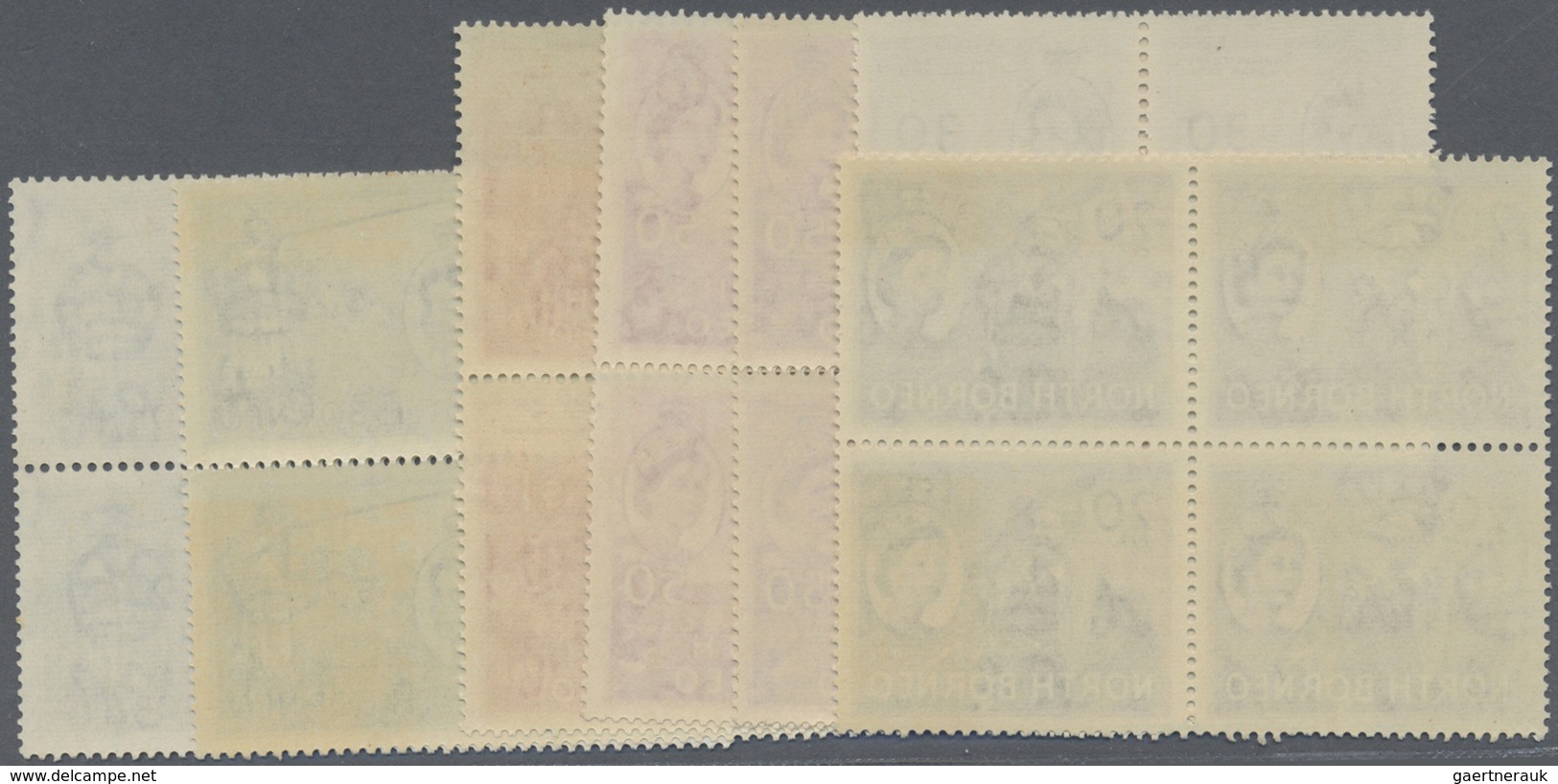 ** Nordborneo: 1954/1959, QEII Pictorial Definitives Complete Set Of 15 And Additional Three Listed Sha - Noord Borneo (...-1963)